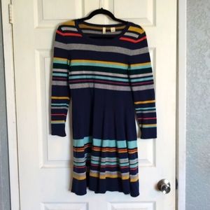 Moth Anthropologie XS Long Sleeve Striped Dress